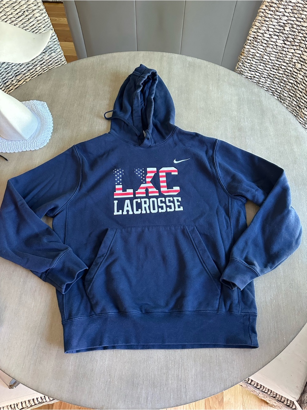 Nike Men's Navy LXC Lacrosse Hoodie Medium